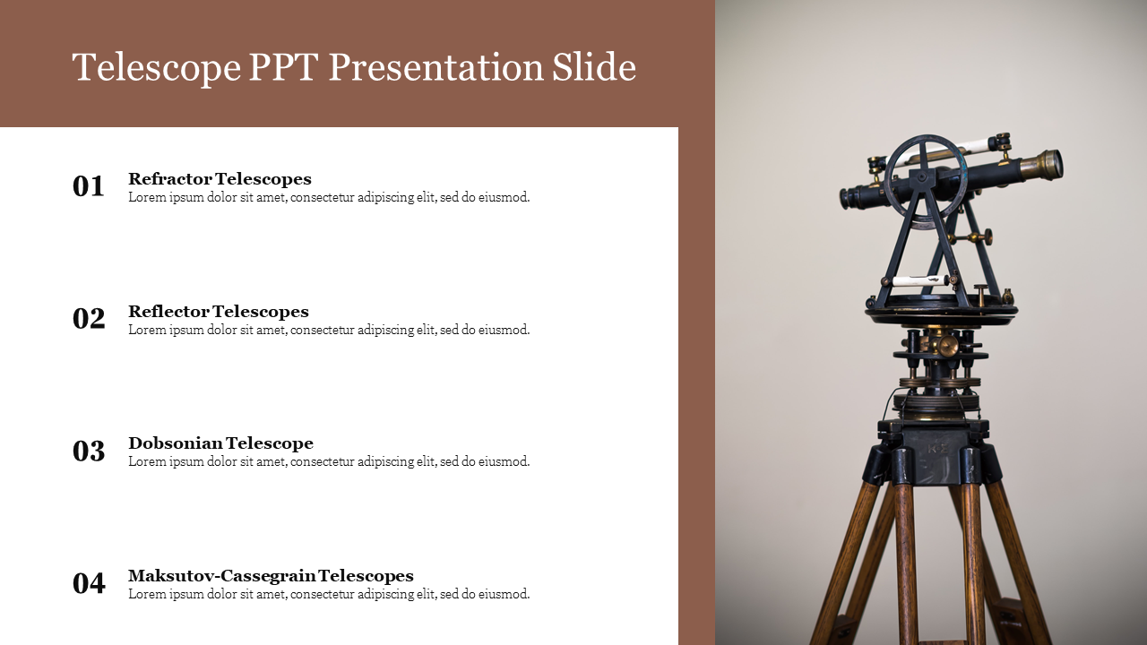Free - Portfolio Telescope PPT Presentation Slide PowerPoint